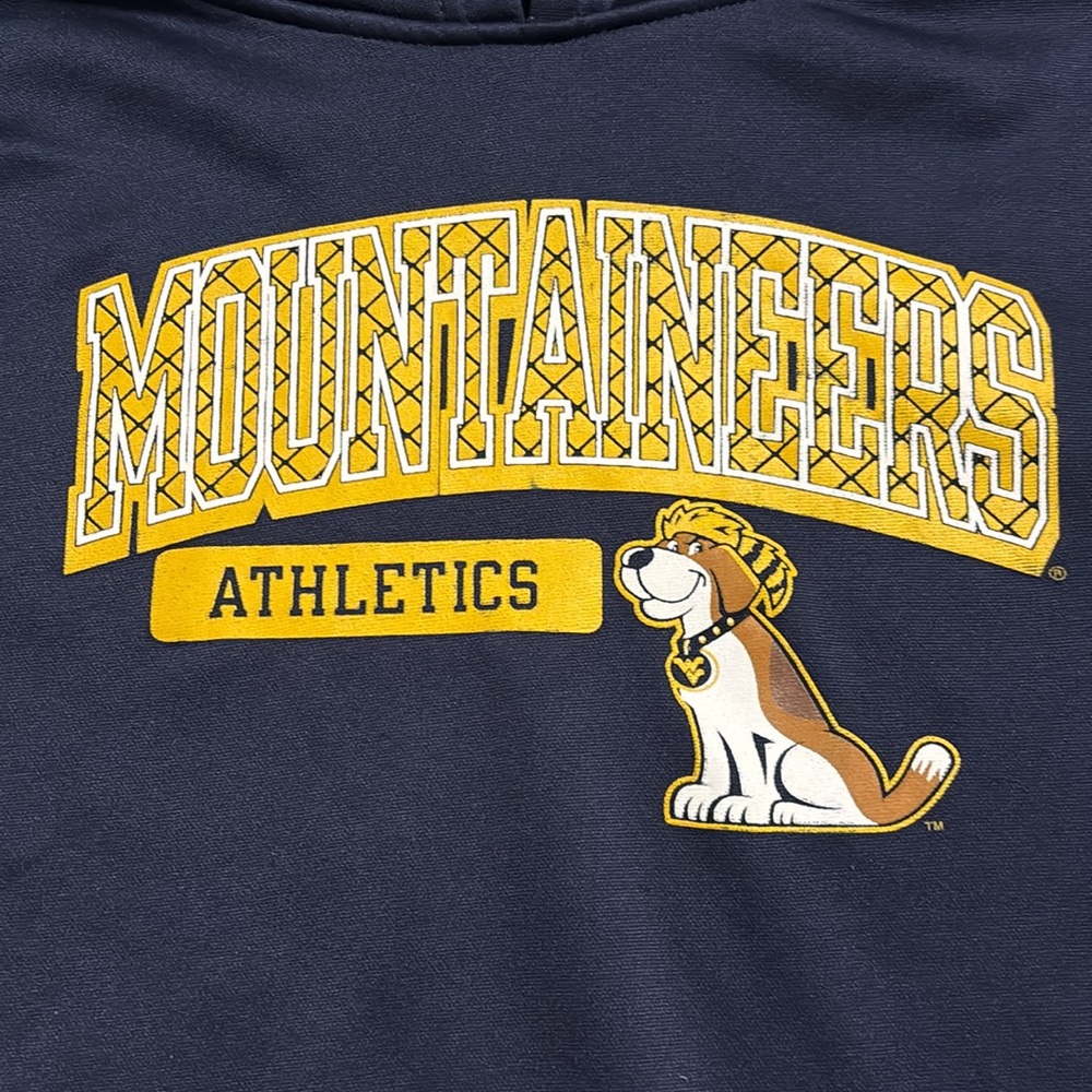 Russell Athletics West Virginia Mountaineers Blue and Yellow Hooded Sweatshirt - Picture 2 of 3
